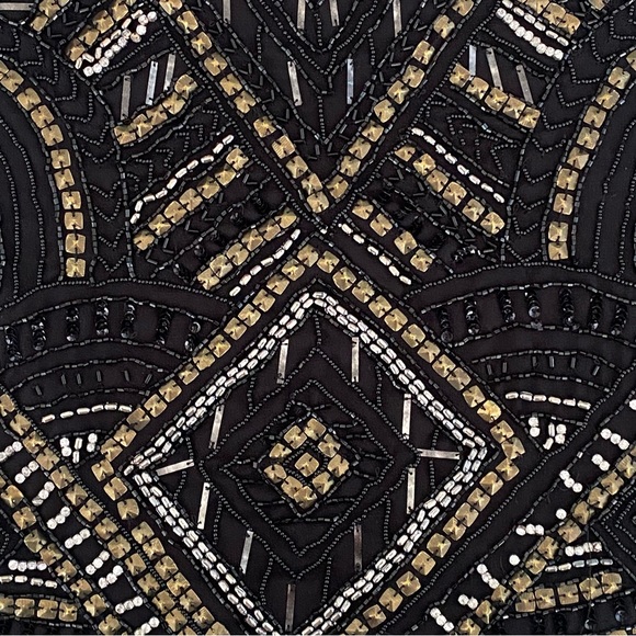 Forever 21 High Waisted Embellished Beaded Black Mini Skirt Women's Size M - Picture 4 of 9